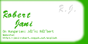 robert jani business card